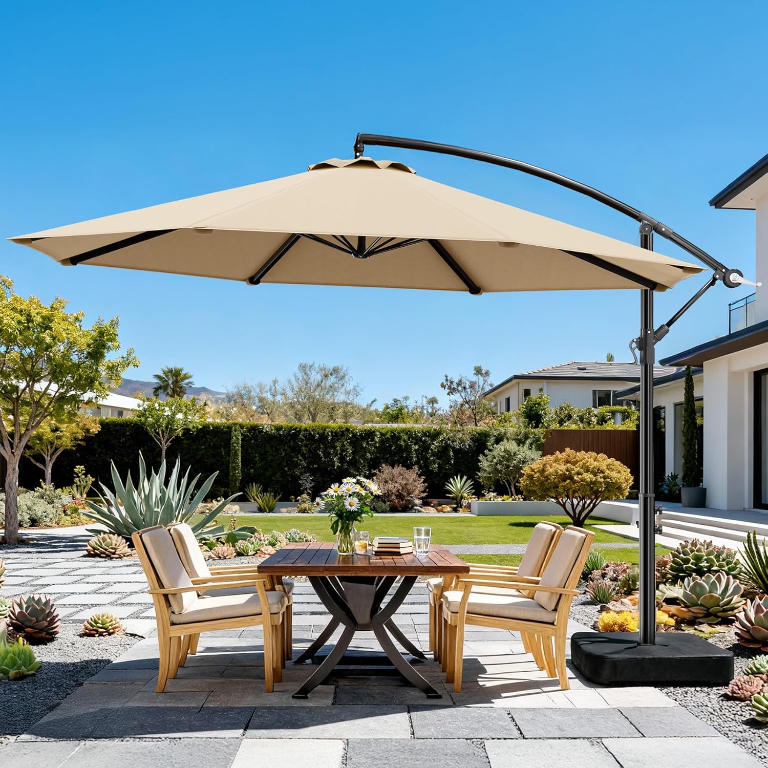 10ft Patio Umbrella with Base Included