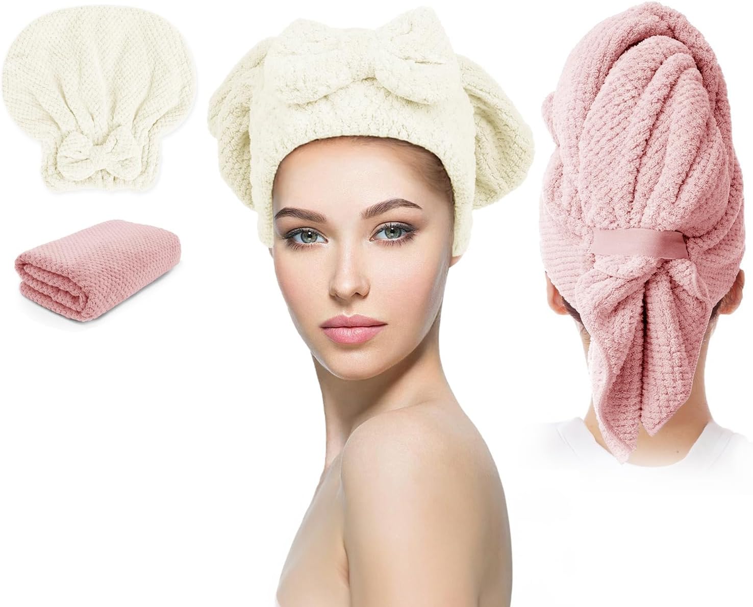 2 Pack Hair Drying Towel