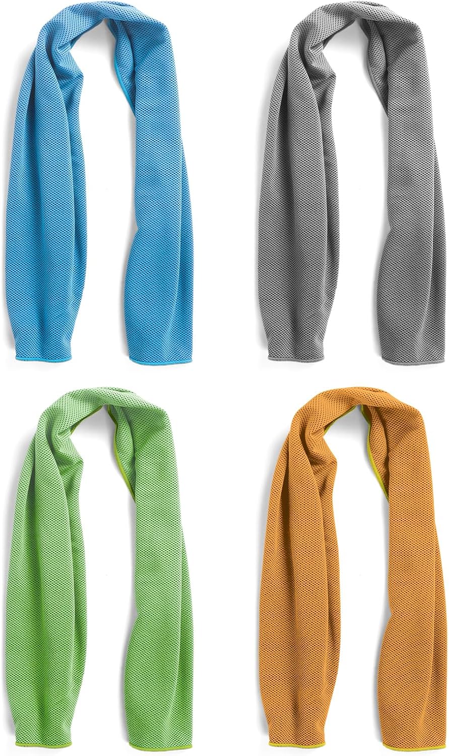 4 Pack Cooling Towels for Neck and Face