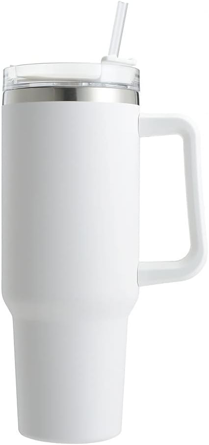 40 Oz Tumbler with Handle Straw Lid