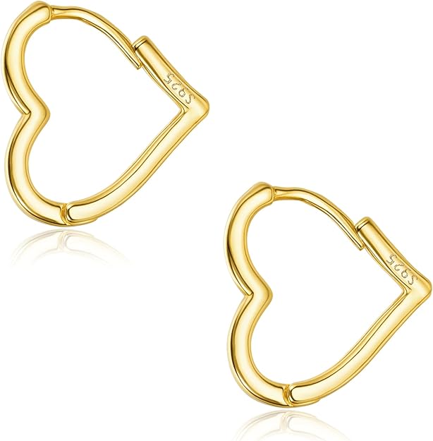 925 Sterling Silver Heart Earrings