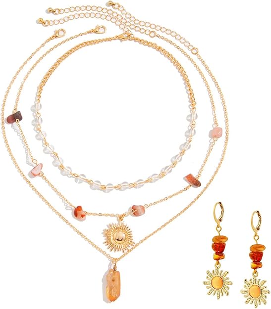 Crystal Layered Necklaces