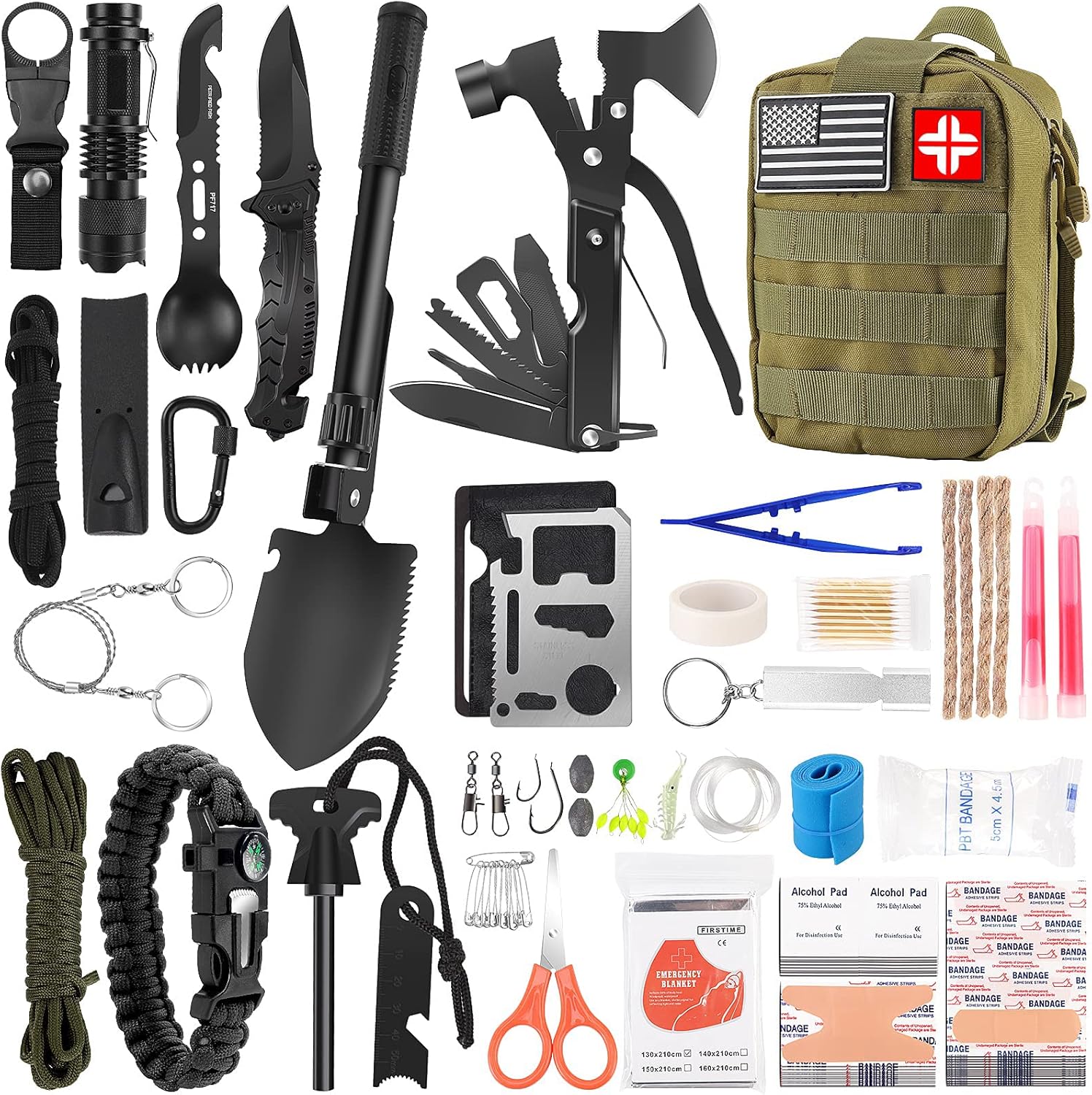 Emergency Survival Kit and First Aid Kit,
