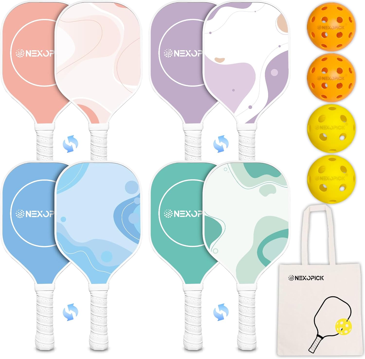 Pickleball Paddles Set of 4