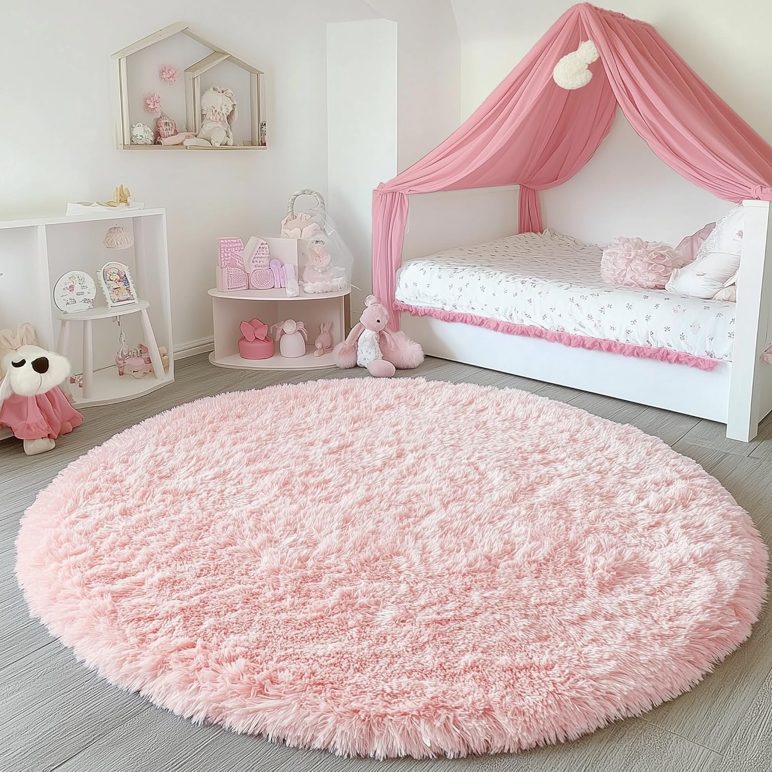 Pink Round Rug