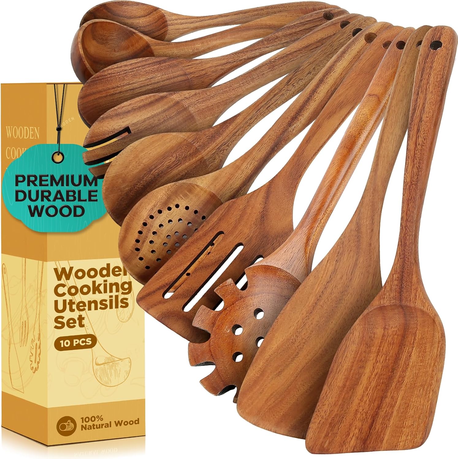 Teak Wooden Kitchen Utensil Set