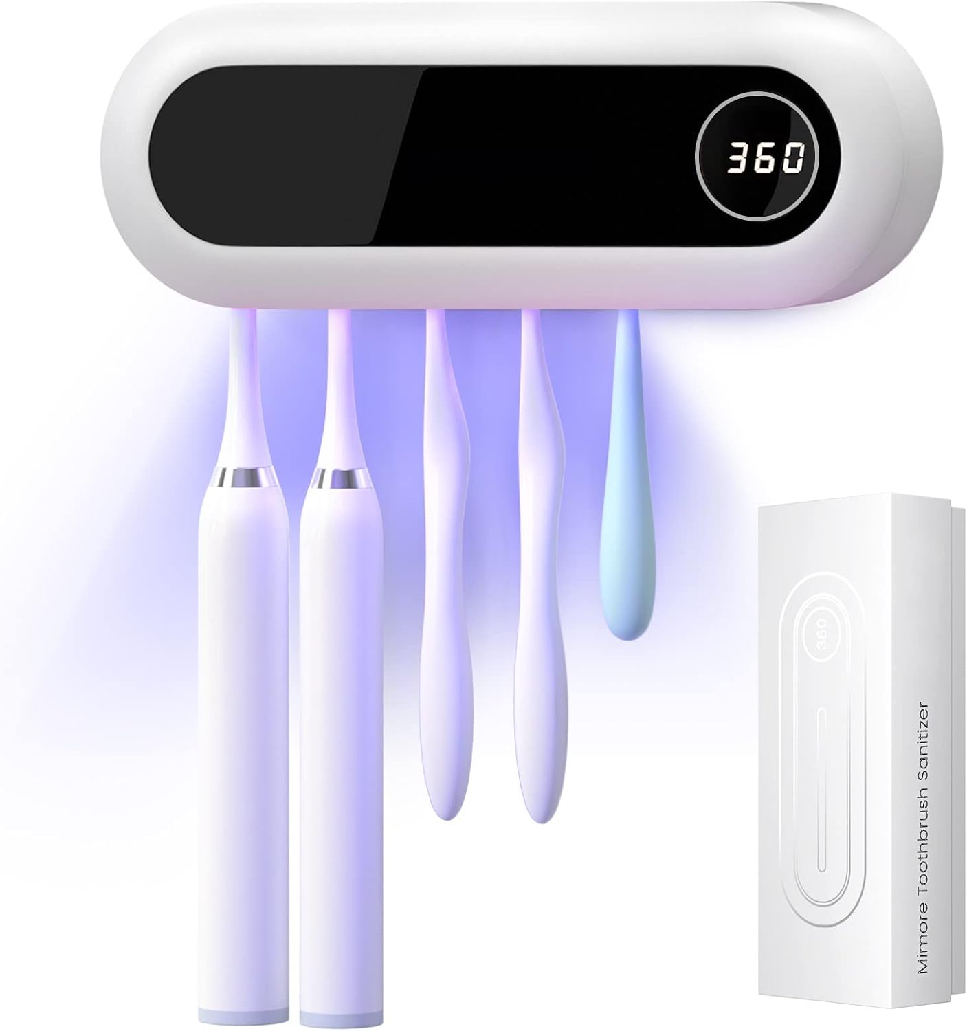 5 Toothbrush Slots & Timer Function