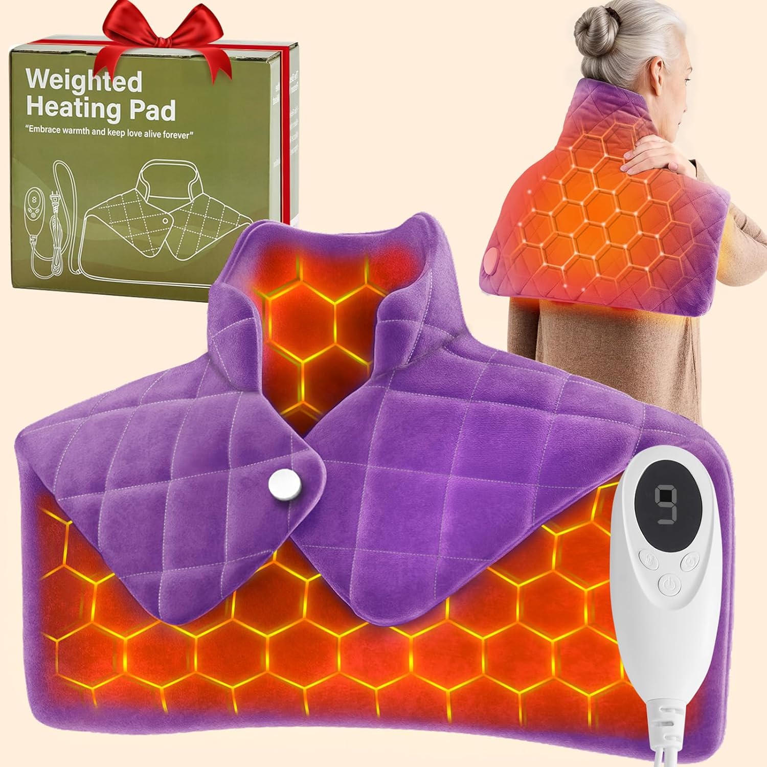 Weighted Heating Pad for Neck Shoulders and Back