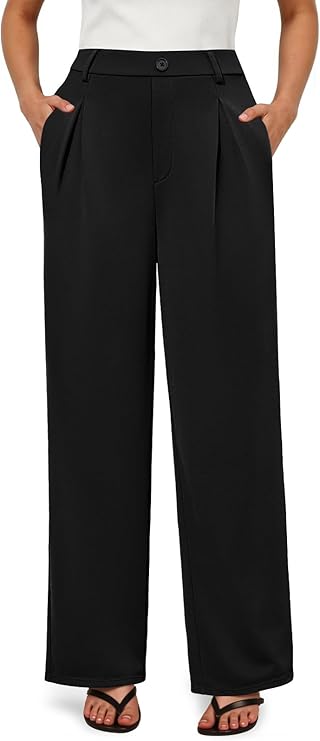 Wide Leg Stretchy Work Pants