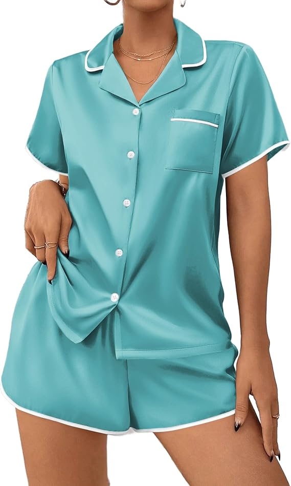 Women's Satin Pajamas Set 2